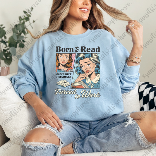 Retro Born To Read Crewneck